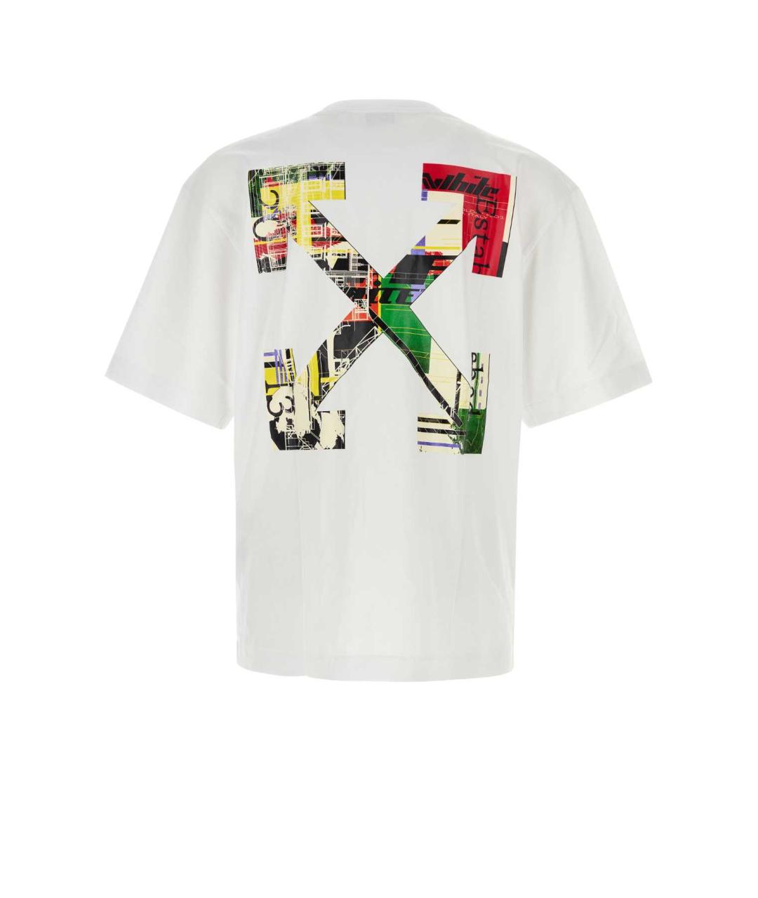 OFF-WHITE Белая хлопковая футболка, фото 2