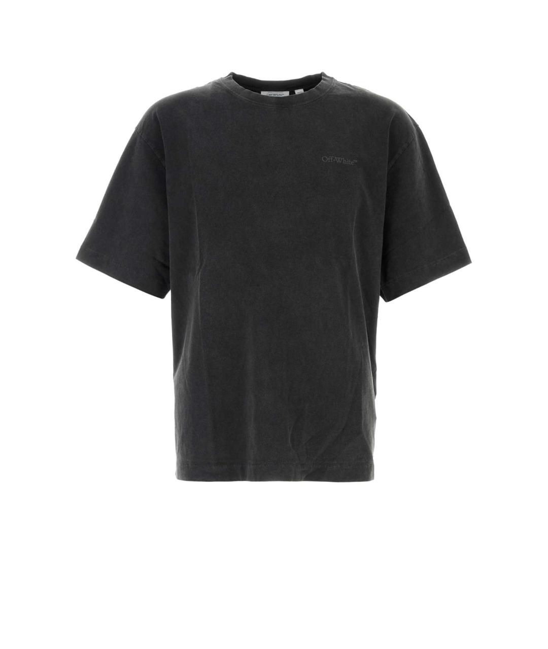OFF-WHITE Черная хлопковая футболка, фото 1