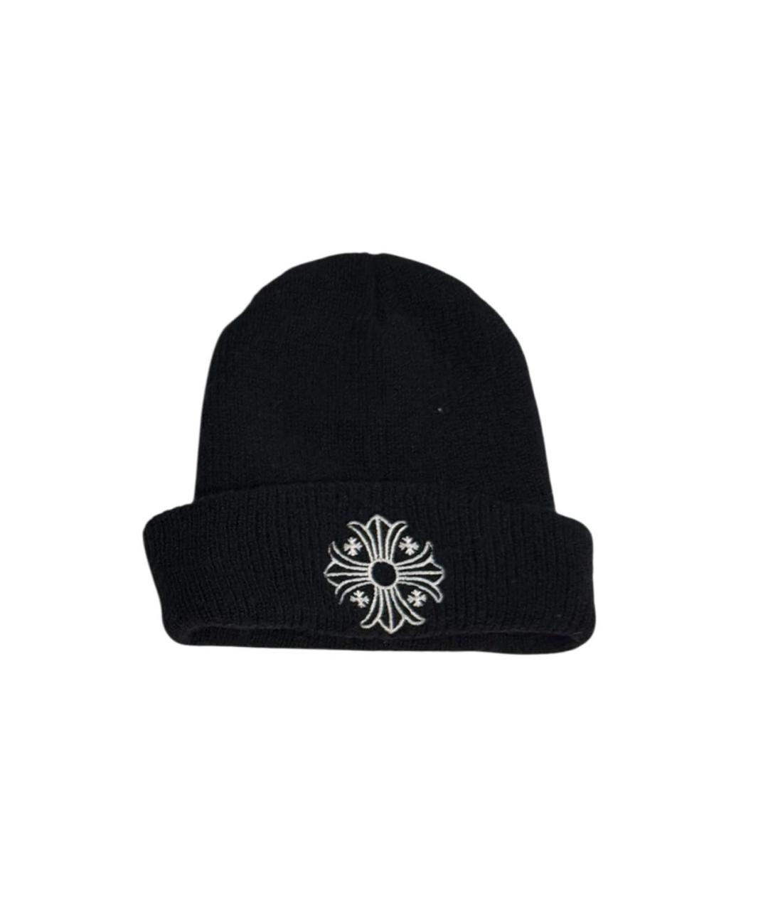 CHROME HEARTS Черная хлопковая шапка, фото 5