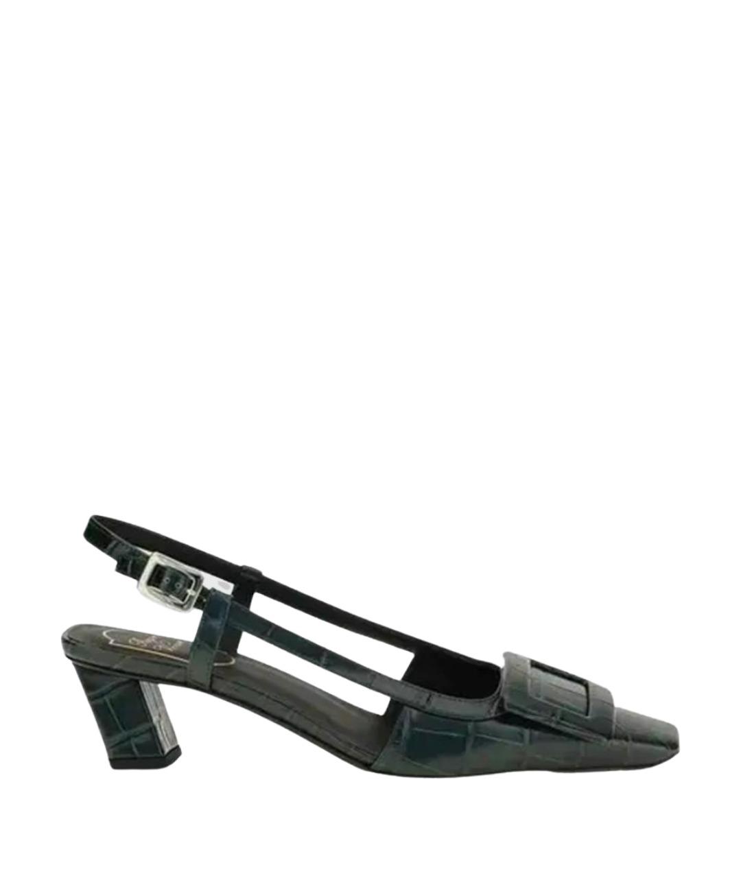 ROGER VIVIER Зеленые кожаные туфли, фото 1
