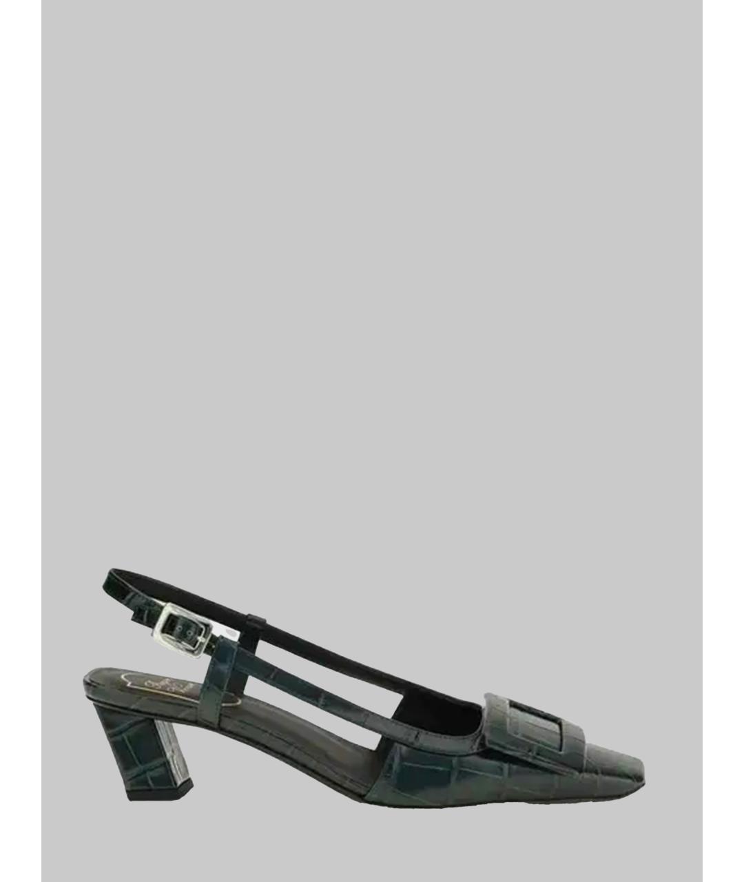 ROGER VIVIER Зеленые кожаные туфли, фото 5
