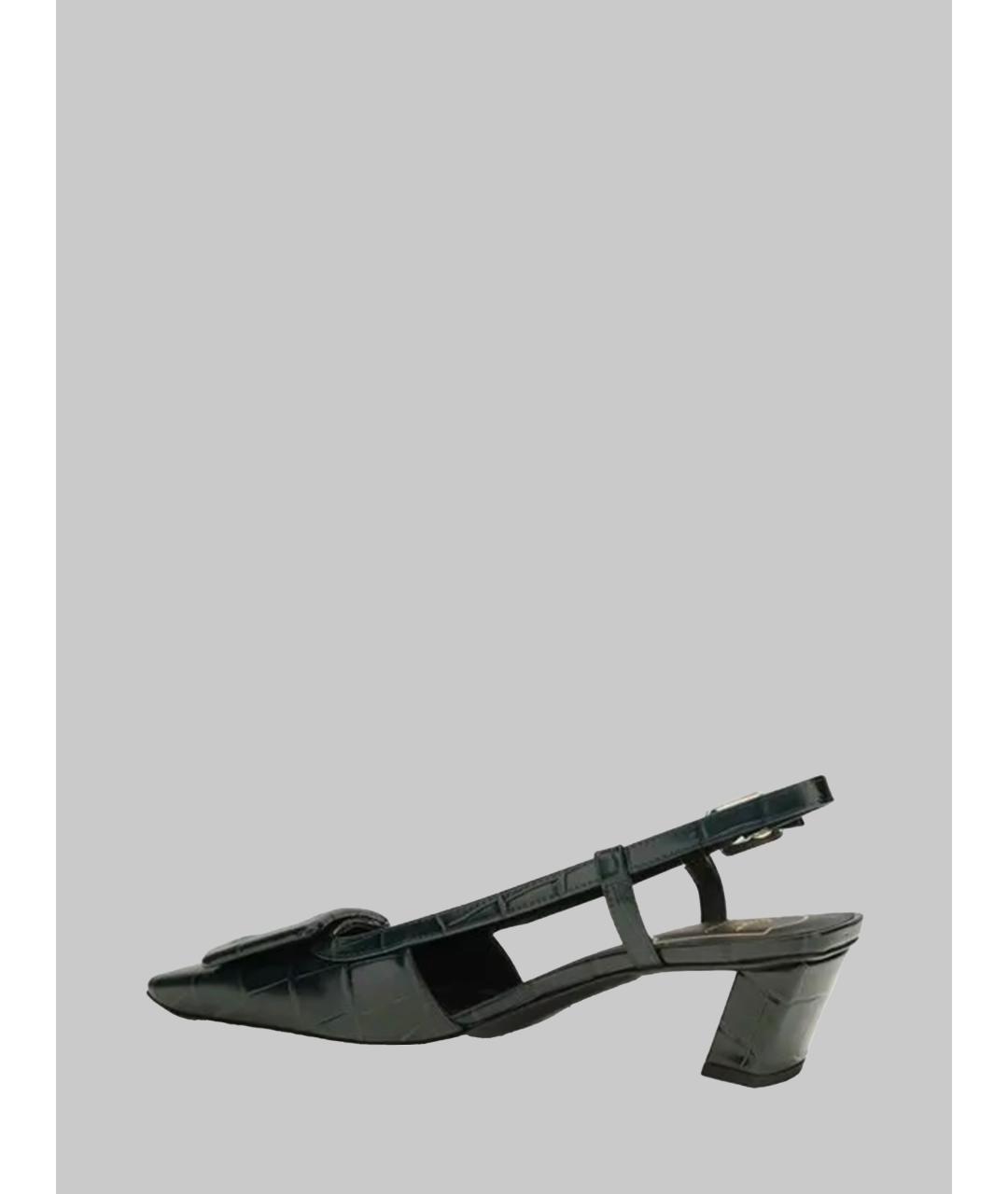 ROGER VIVIER Зеленые кожаные туфли, фото 3