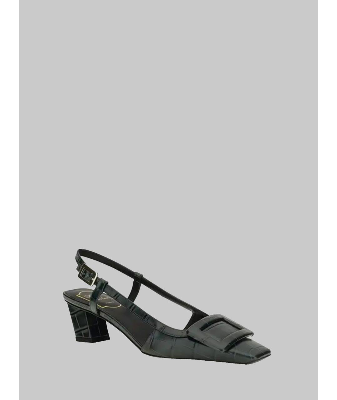 ROGER VIVIER Зеленые кожаные туфли, фото 2