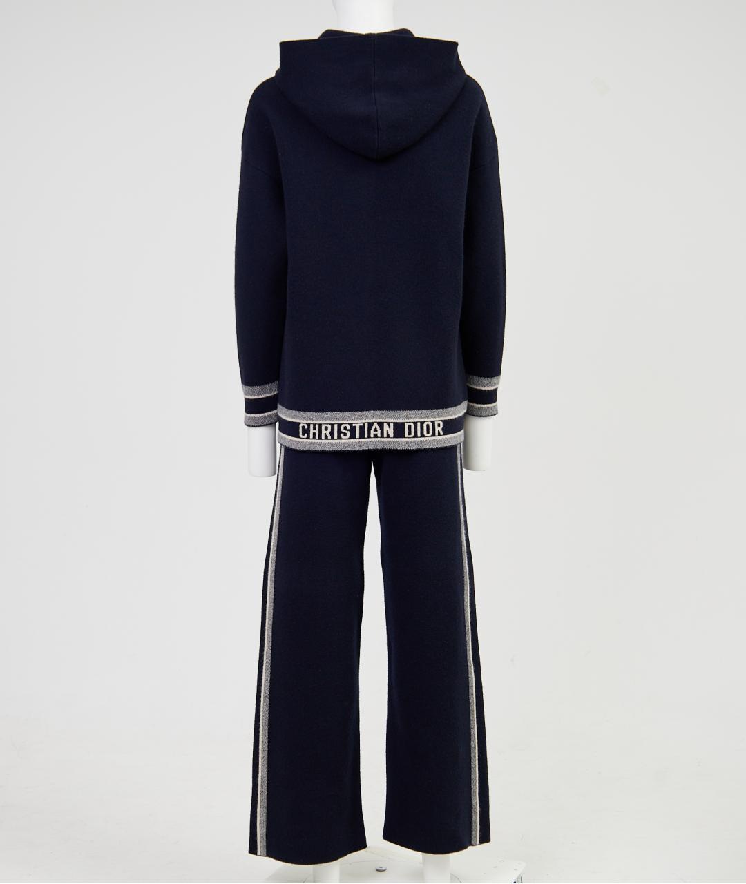 CHRISTIAN DIOR Темно-синий кашемировый костюм с брюками, фото 2