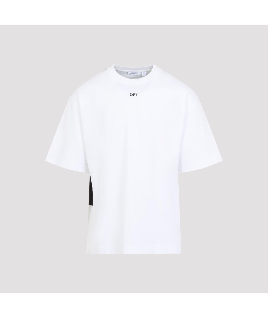 OFF-WHITE Белая хлопковая футболка, фото 2