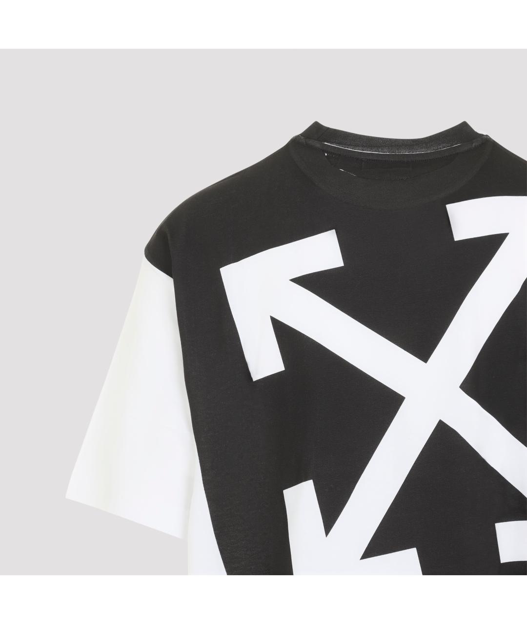 OFF-WHITE Белая хлопковая футболка, фото 4