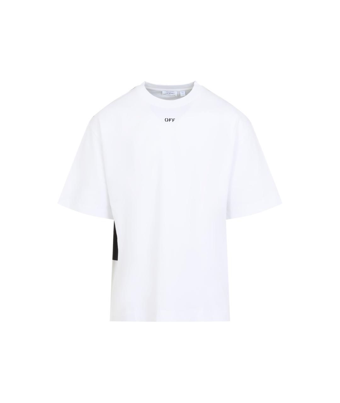 OFF-WHITE Белая хлопковая футболка, фото 1