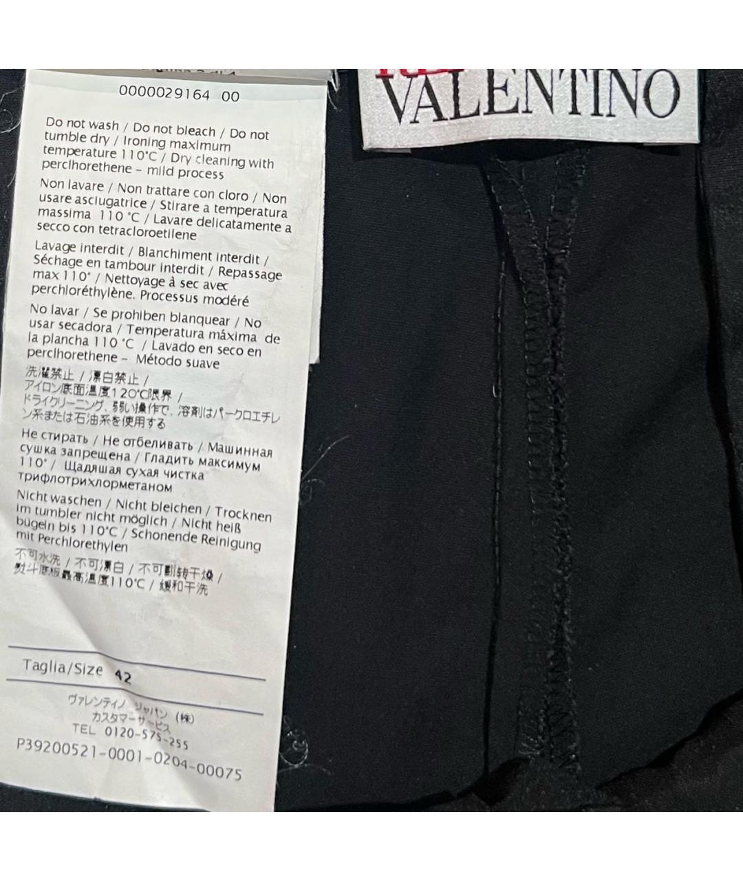 RED VALENTINO Черные вискозные брюки узкие, фото 6