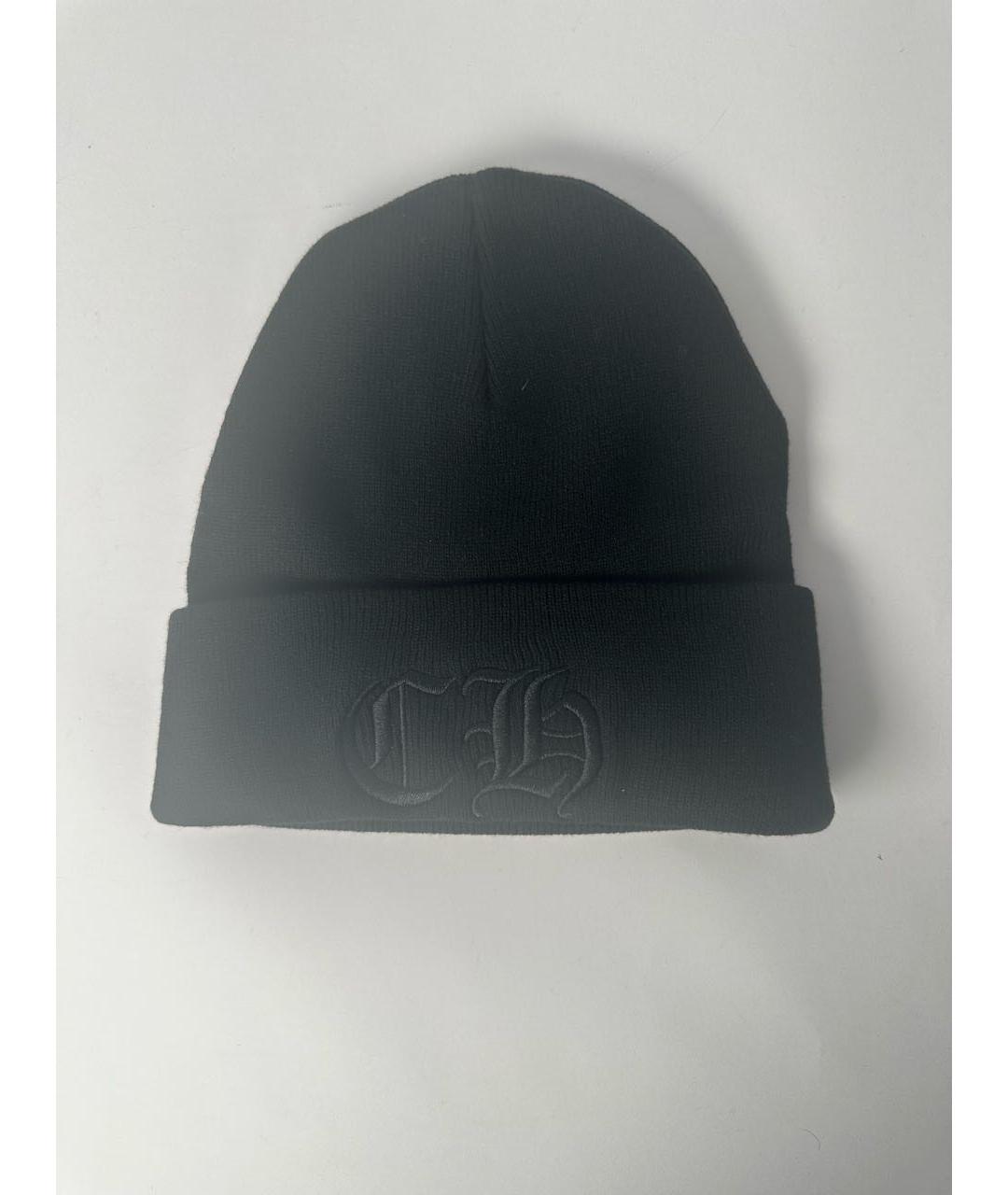 CHROME HEARTS Черная хлопковая шапка, фото 2