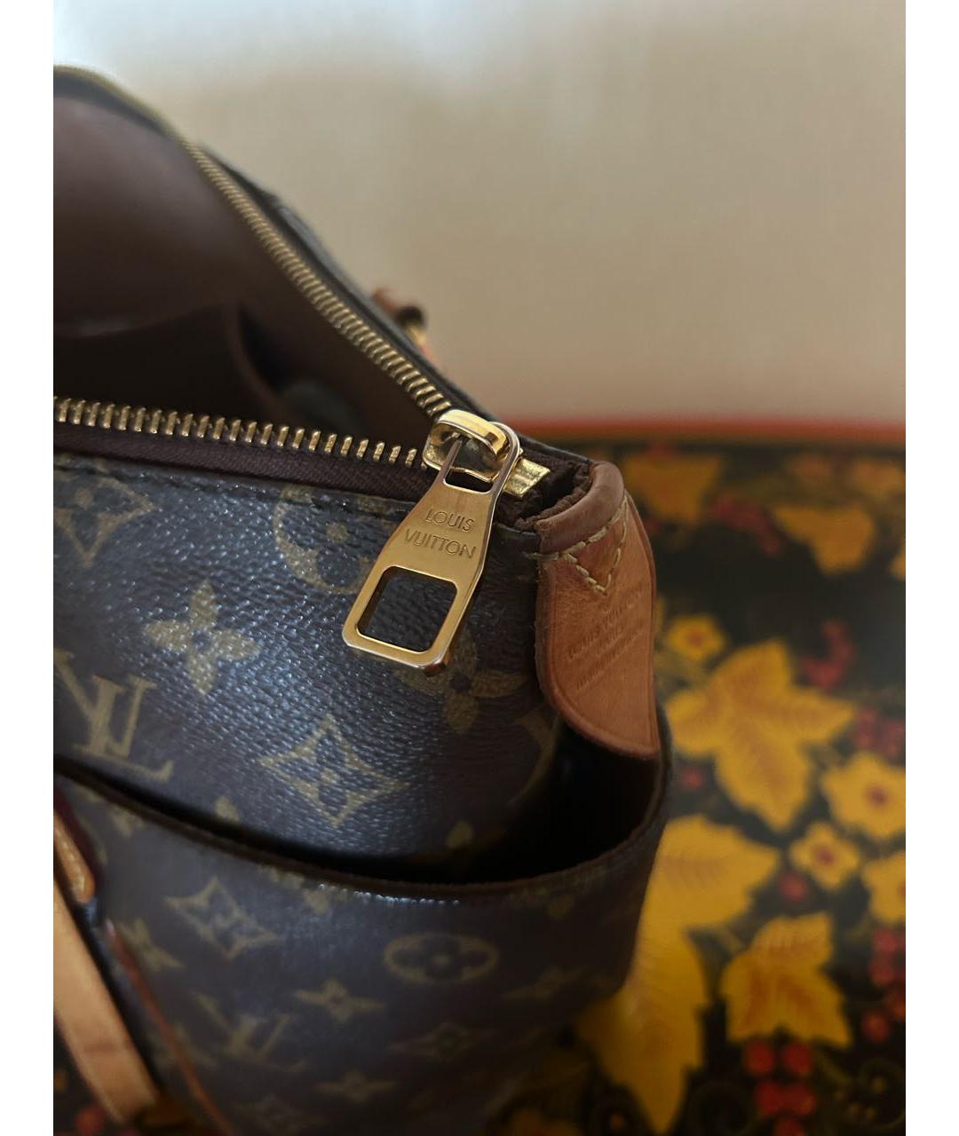 LOUIS VUITTON Коричневая сумка тоут из канвы, фото 4