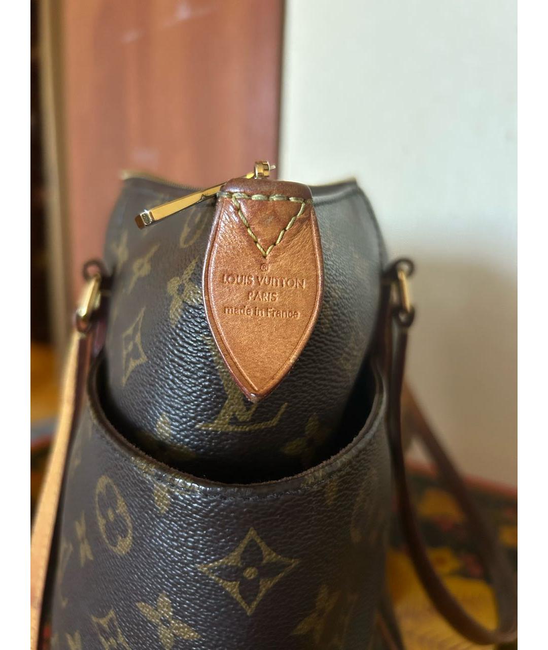 LOUIS VUITTON Коричневая сумка тоут из канвы, фото 2