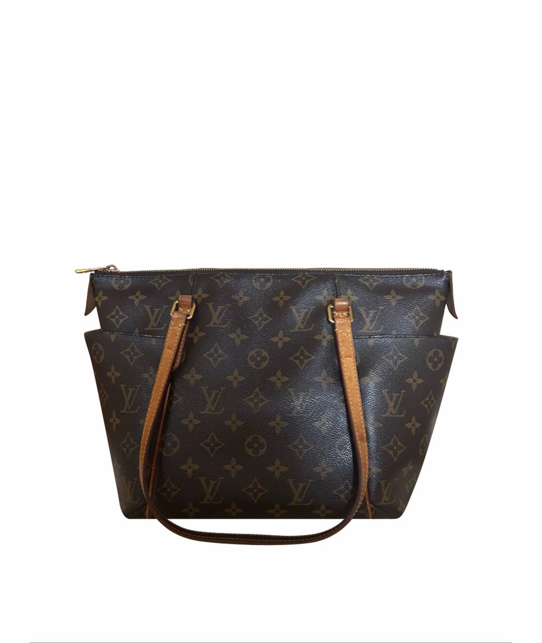LOUIS VUITTON Коричневая сумка тоут из канвы, фото 1