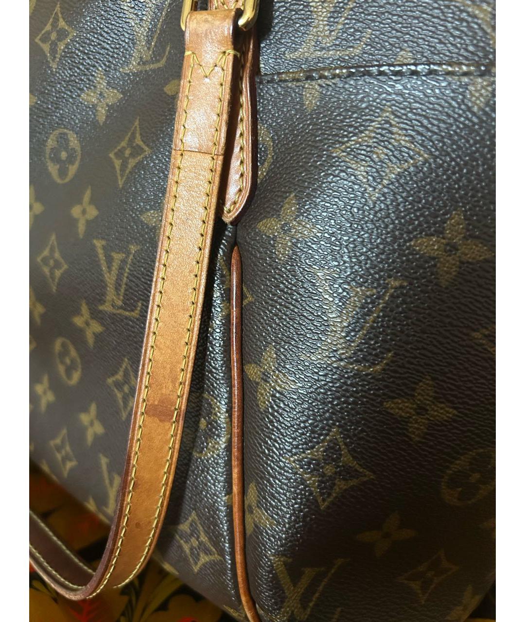 LOUIS VUITTON Коричневая сумка тоут из канвы, фото 5