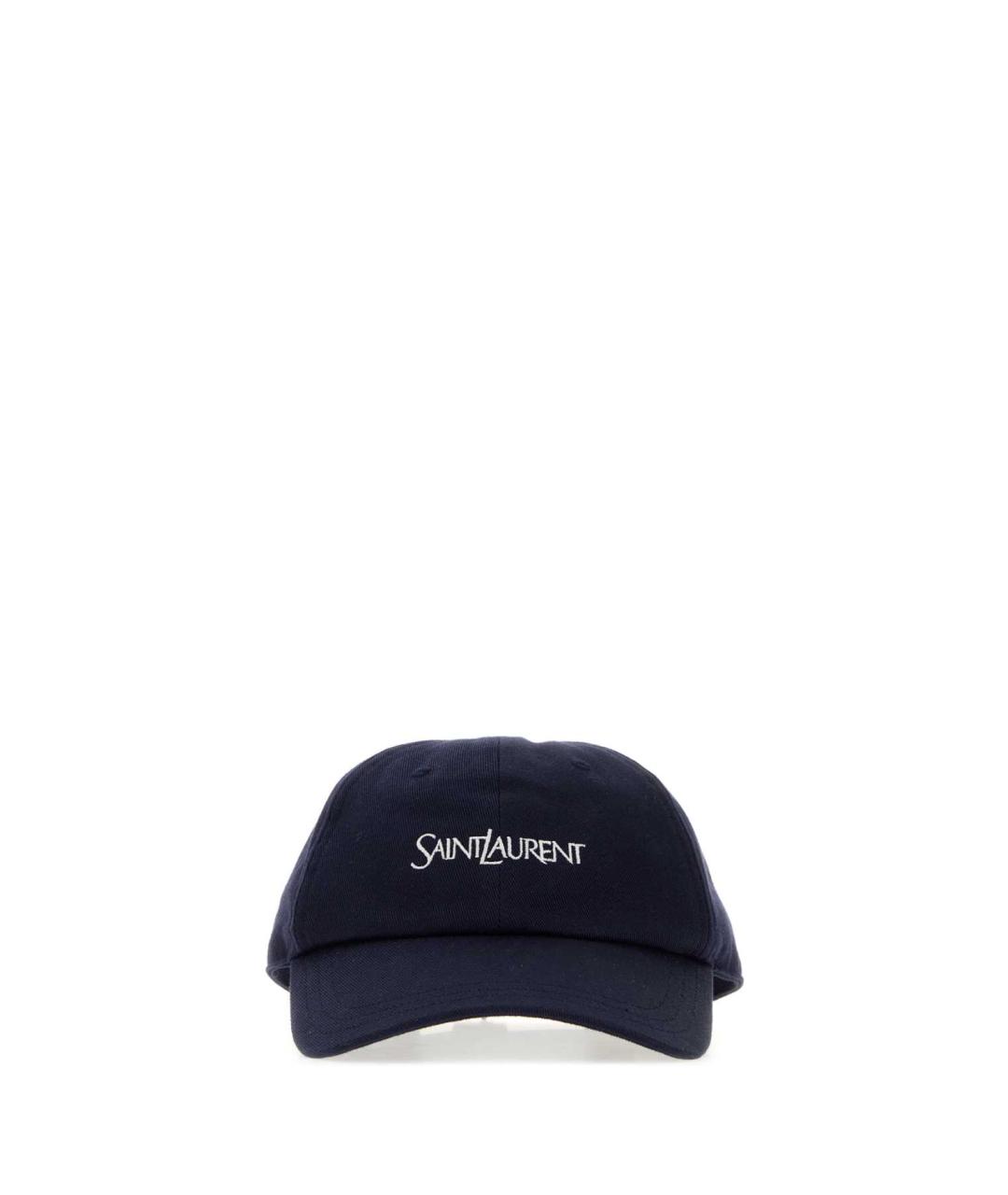 SAINT LAURENT Синяя хлопковая кепка/бейсболка, фото 3