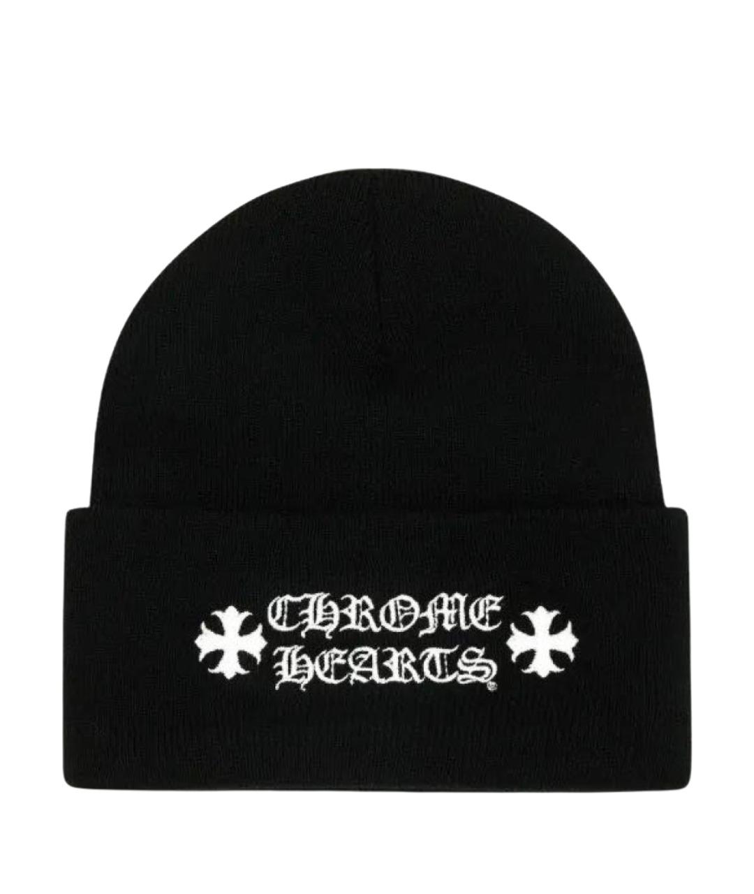 CHROME HEARTS Черная хлопковая шапка, фото 1