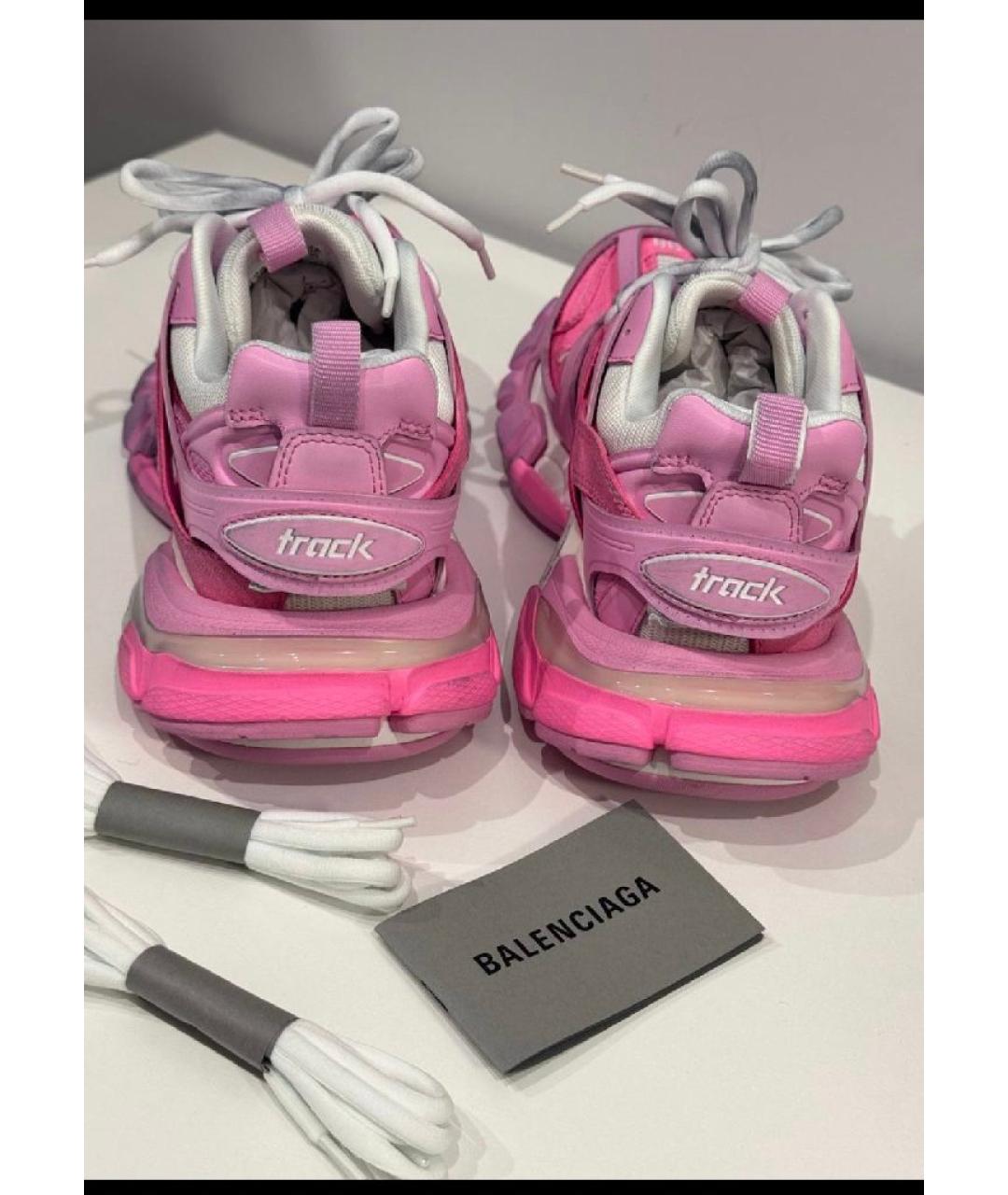 BALENCIAGA Розовые кожаные кроссовки, фото 3