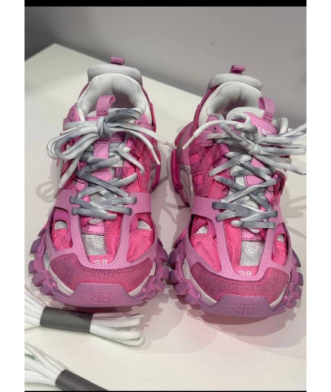 BALENCIAGA Розовые кожаные кроссовки, фото 2