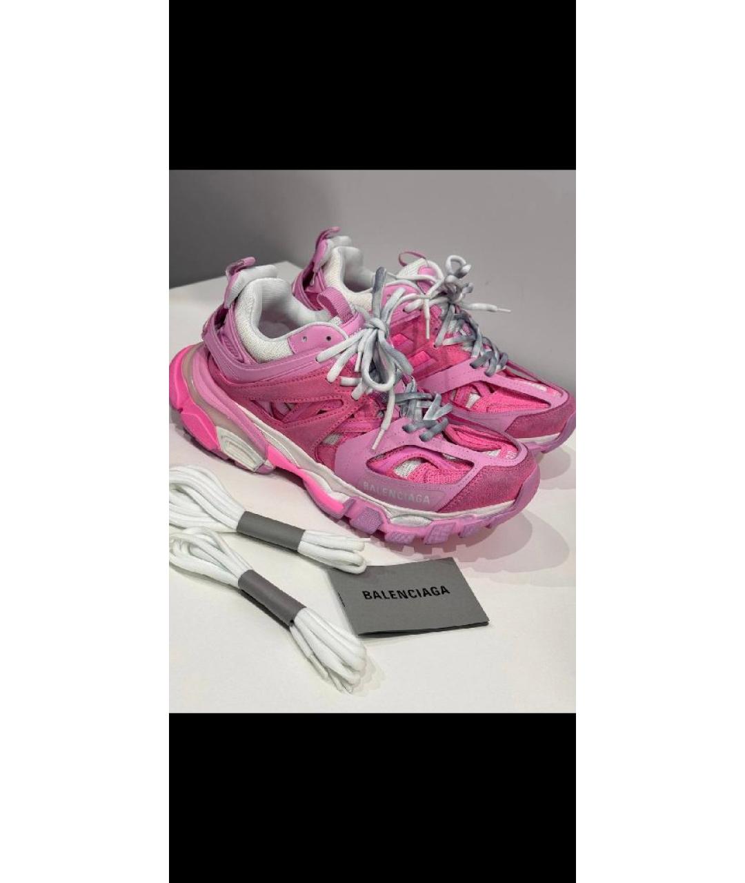 BALENCIAGA Розовые кожаные кроссовки, фото 6