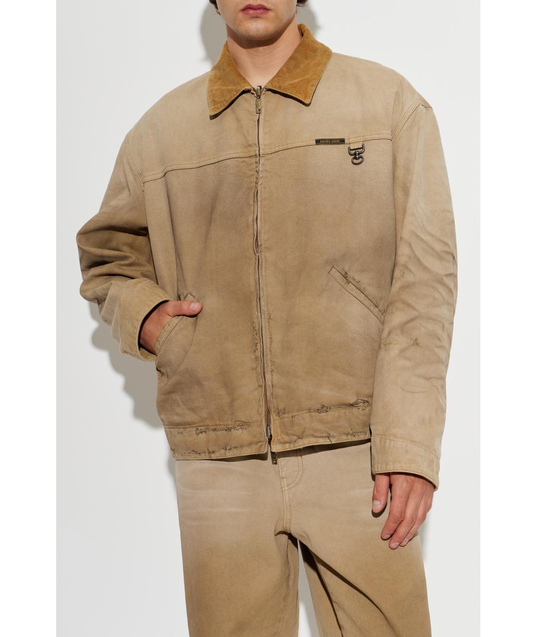 GOLDEN GOOSE Бежевая хлопковая куртка, фото 3