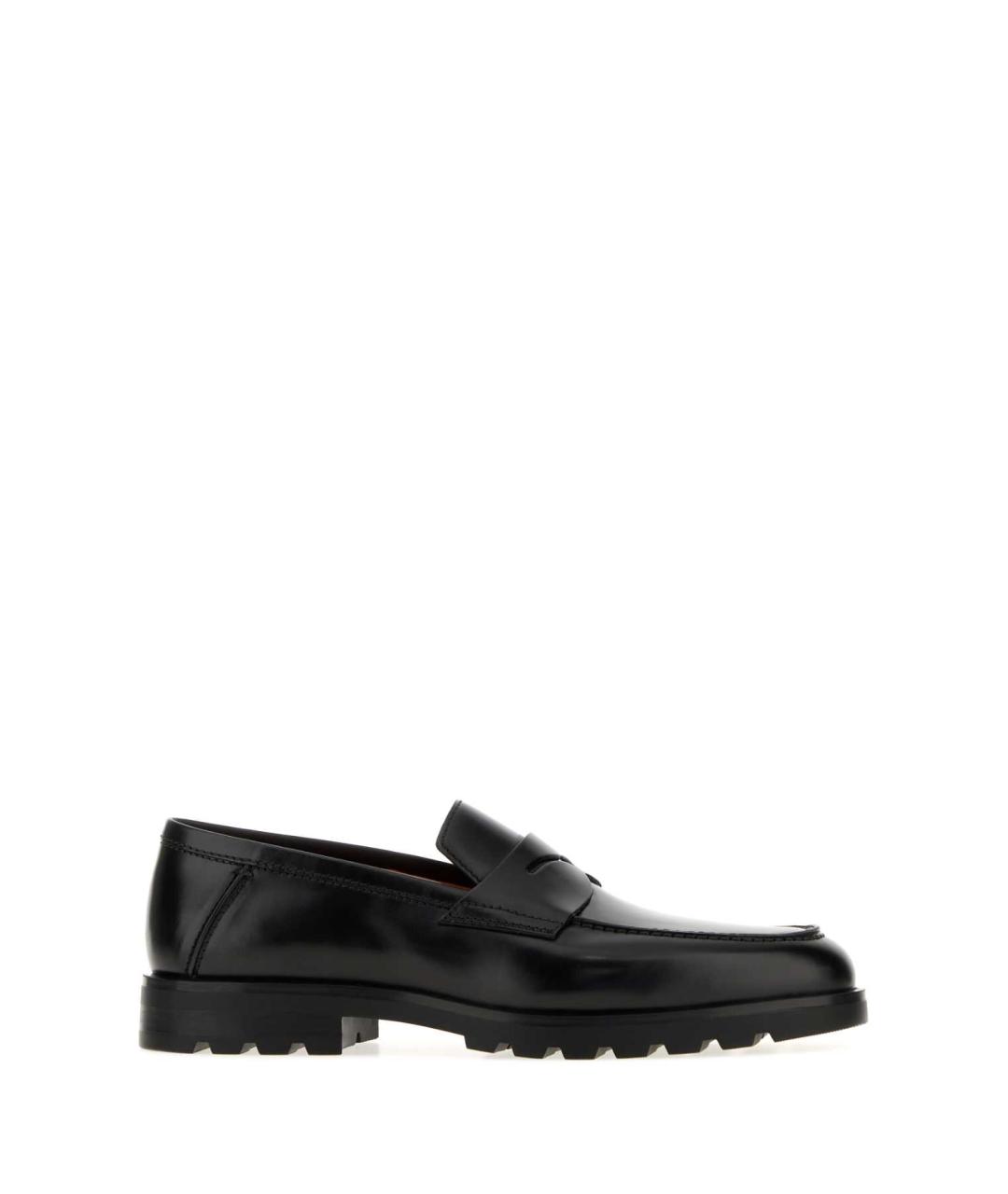 SANTONI Черные кожаные лоферы, фото 3