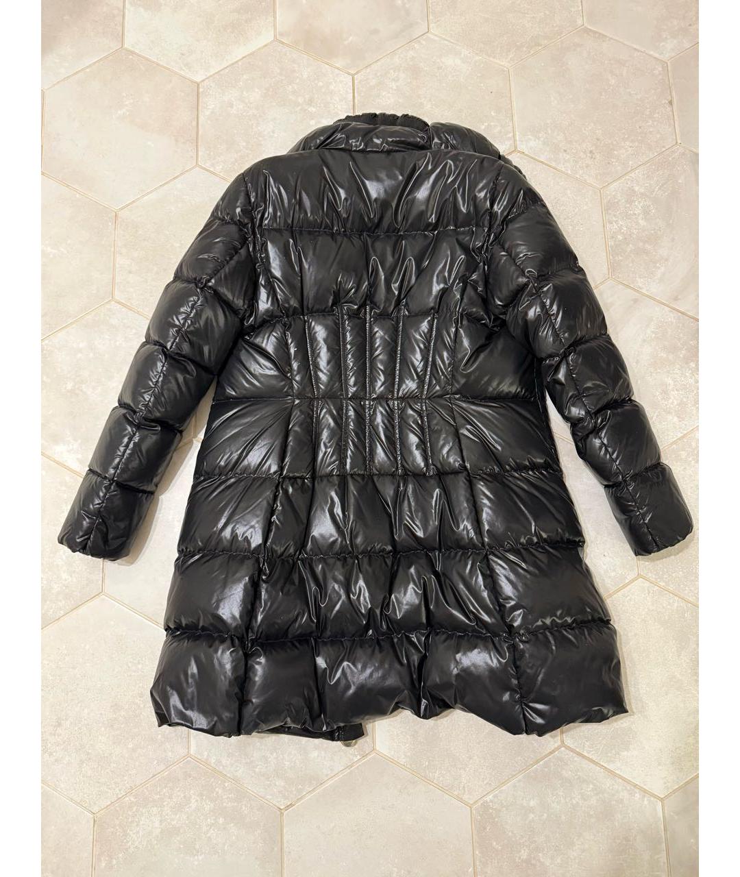 MONCLER Черный полиэстеровый пуховик, фото 2