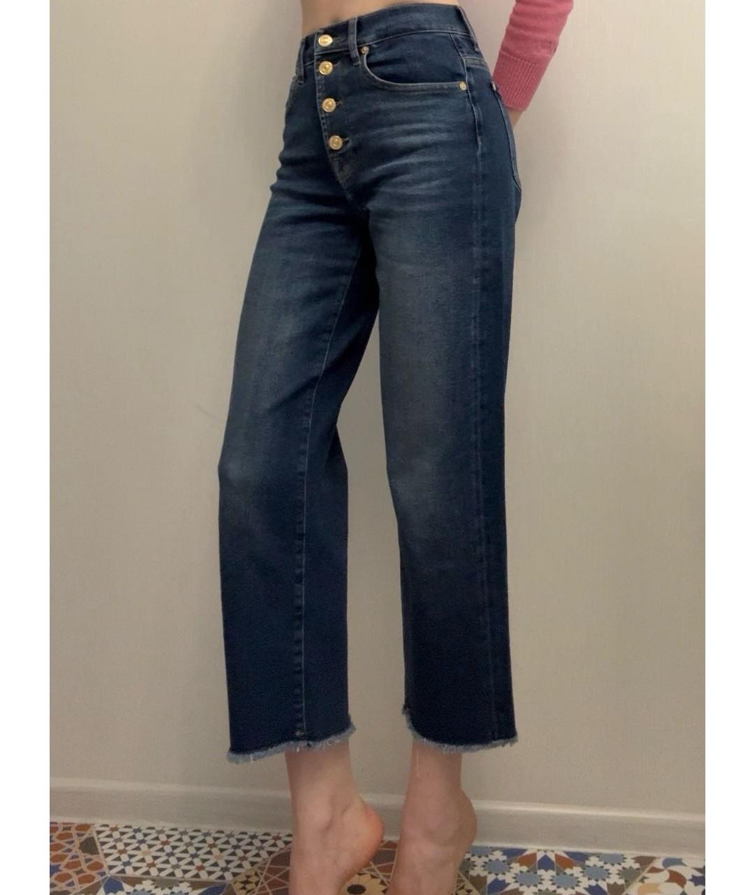 7 FOR ALL MANKIND Синие прямые джинсы, фото 5