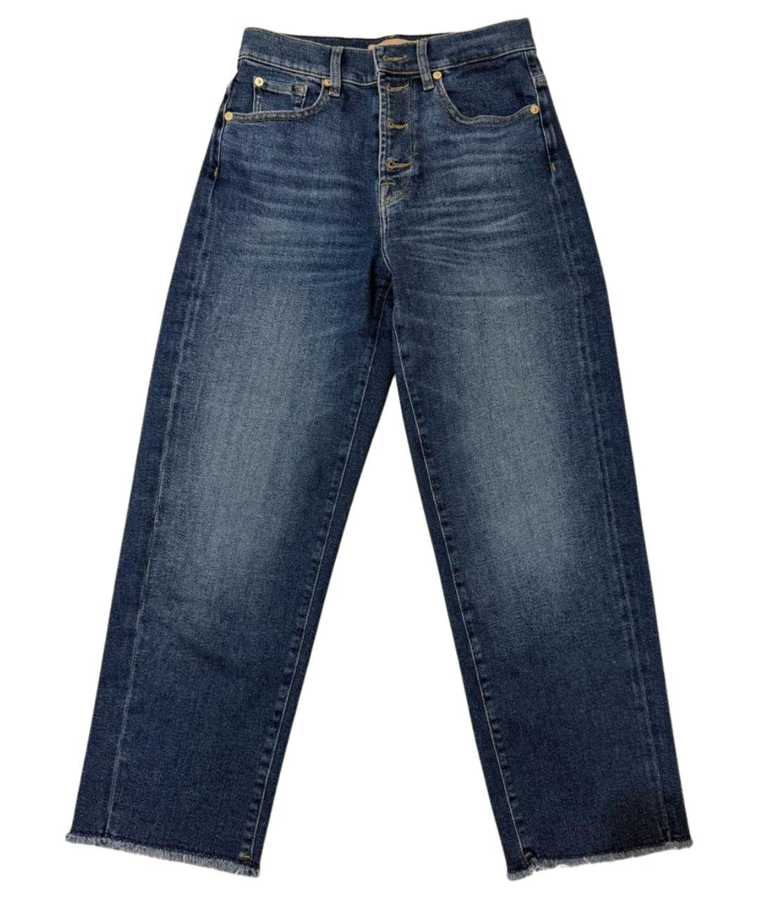 7 FOR ALL MANKIND Синие прямые джинсы, фото 1