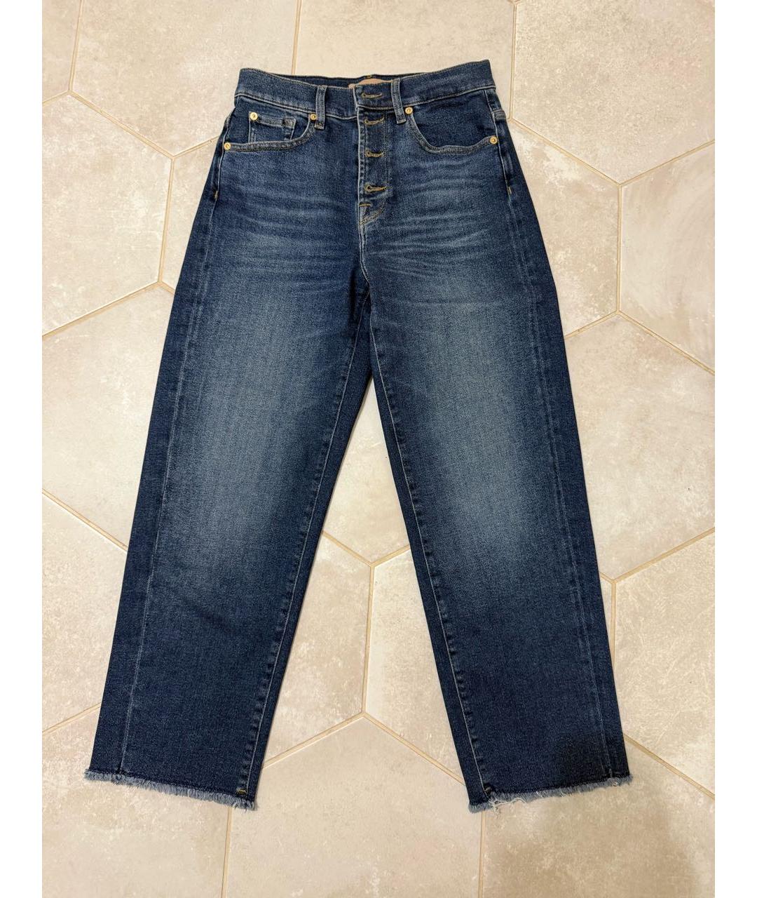 7 FOR ALL MANKIND Синие прямые джинсы, фото 8