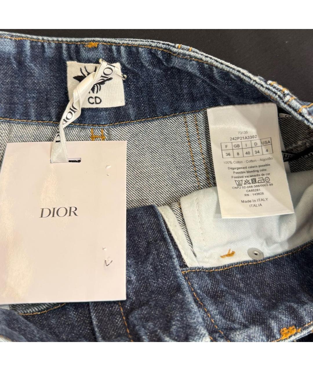CHRISTIAN DIOR Темно-синие джинсы клеш, фото 6