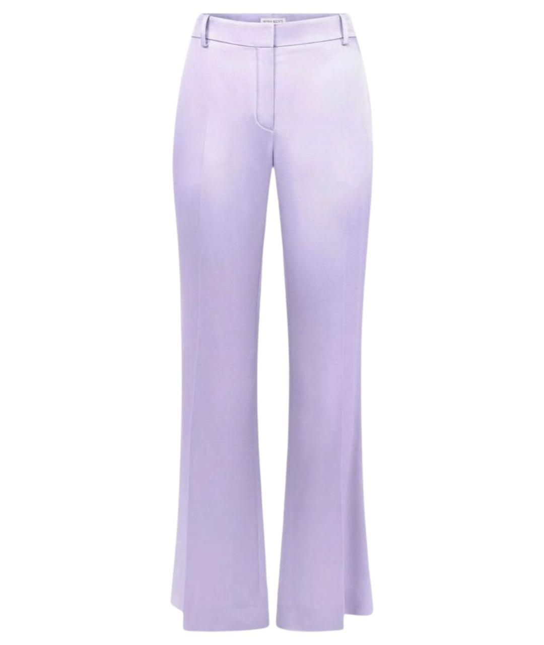 NINA RICCI Фиолетовые ацетатные прямые брюки, фото 1