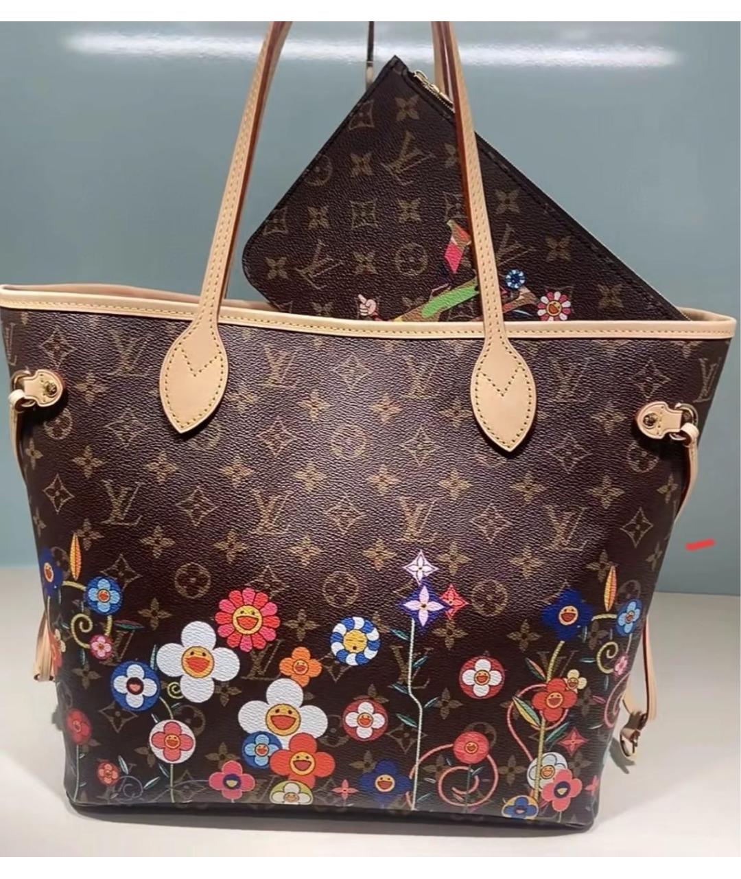 LOUIS VUITTON Коричневая сумка тоут из канвы, фото 4