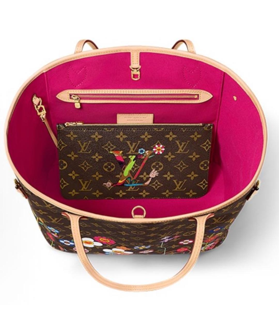 LOUIS VUITTON Коричневая сумка тоут из канвы, фото 2