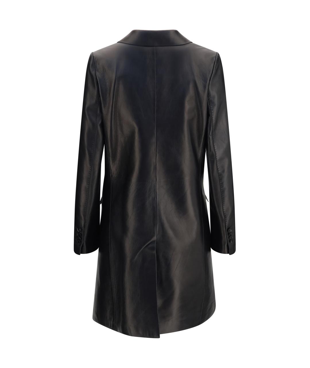 TOM FORD Черное кожаное пальто, фото 2