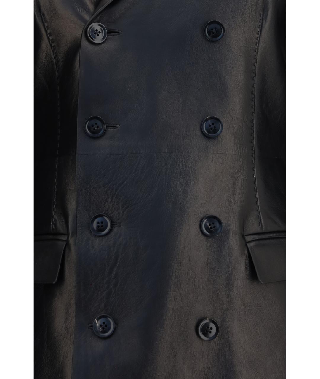 TOM FORD Черное кожаное пальто, фото 3
