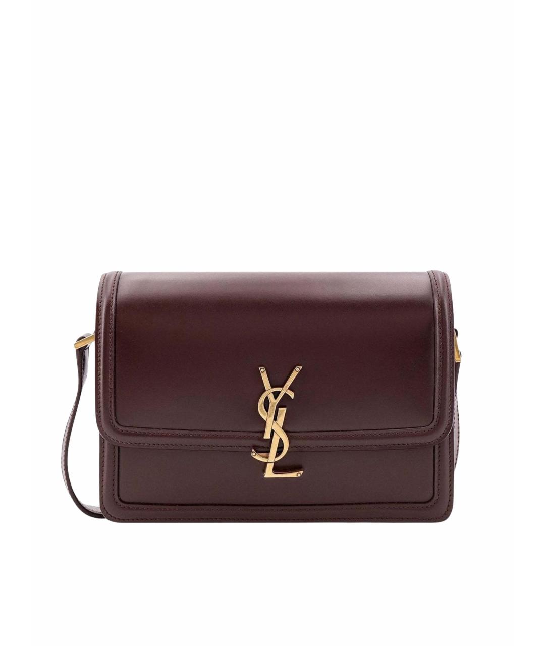 SAINT LAURENT Коричневая кожаная сумка через плечо, фото 1