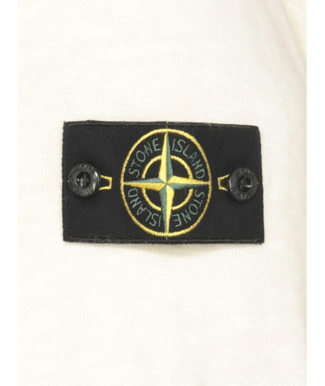 STONE ISLAND Бежевое хлопковое поло с длинным рукавом, фото 2