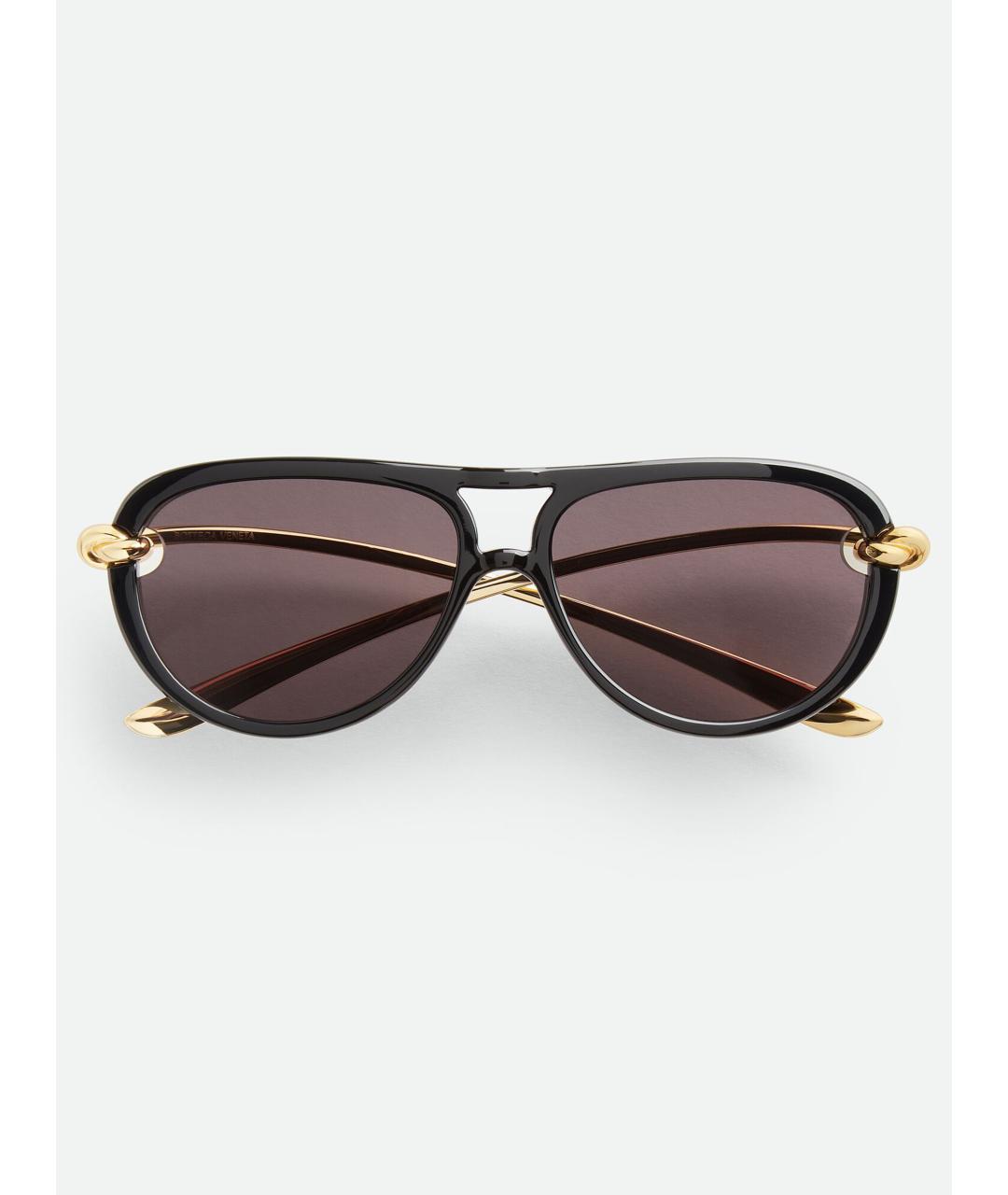 BOTTEGA VENETA Черные пластиковые солнцезащитные очки, фото 4
