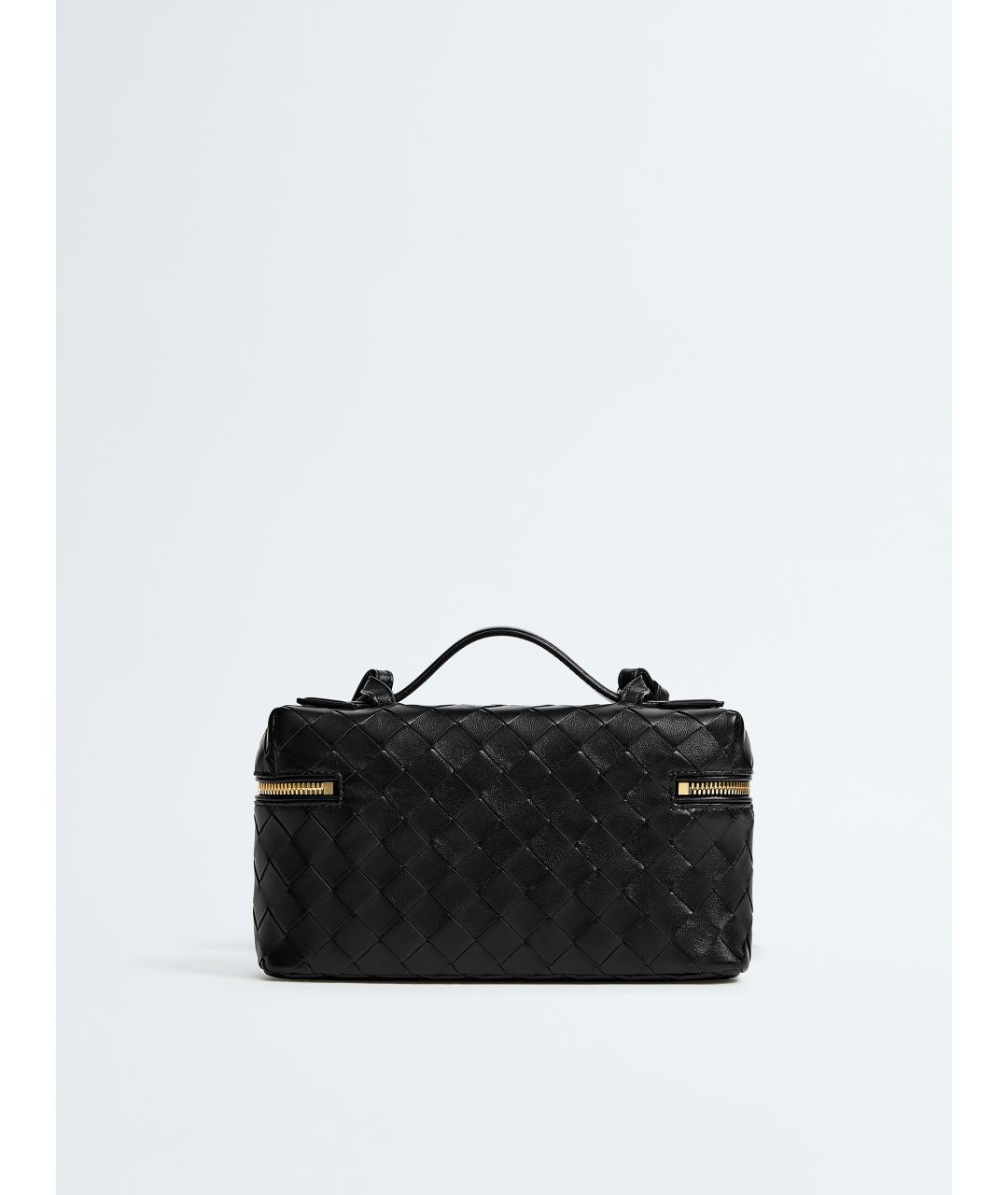 BOTTEGA VENETA Черная кожаная сумка через плечо, фото 6