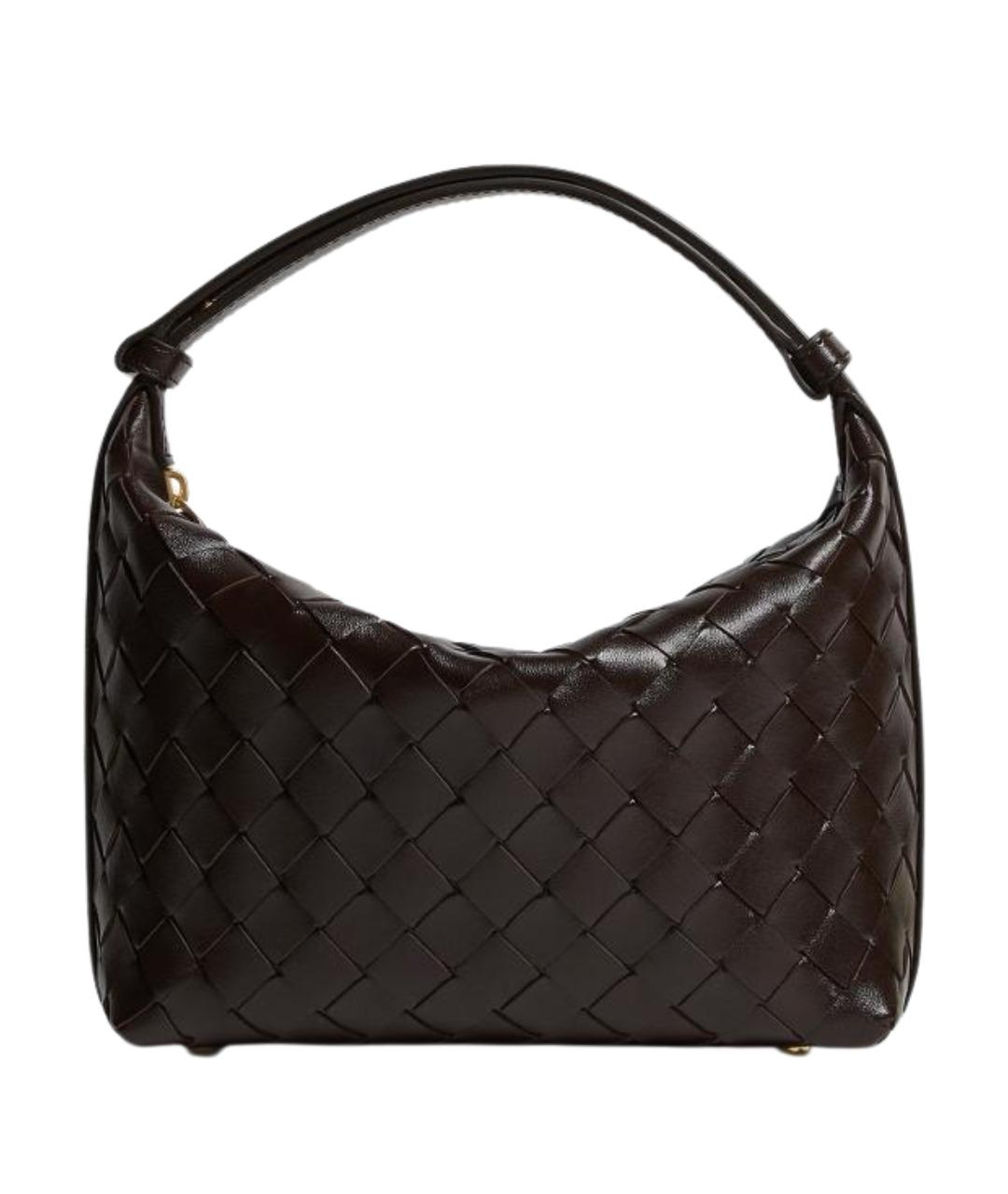 BOTTEGA VENETA Коричневая кожаная сумка через плечо, фото 1