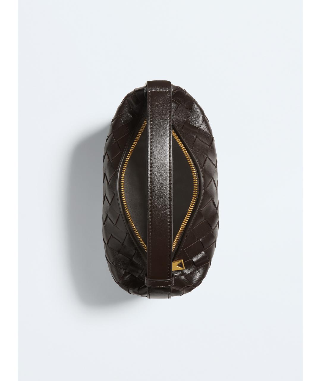 BOTTEGA VENETA Коричневая кожаная сумка через плечо, фото 3