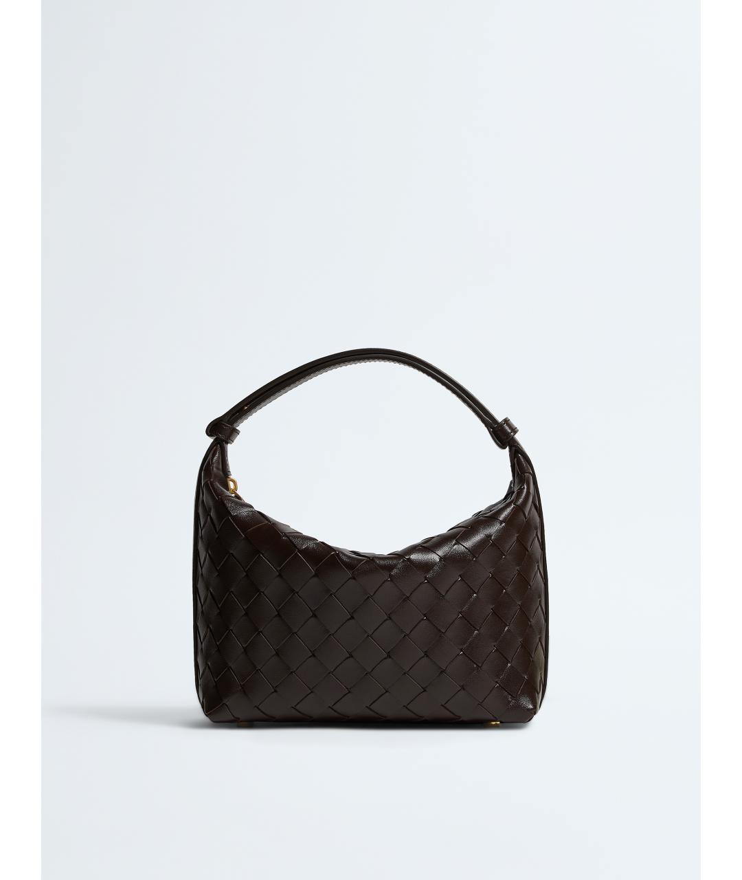 BOTTEGA VENETA Коричневая кожаная сумка через плечо, фото 5