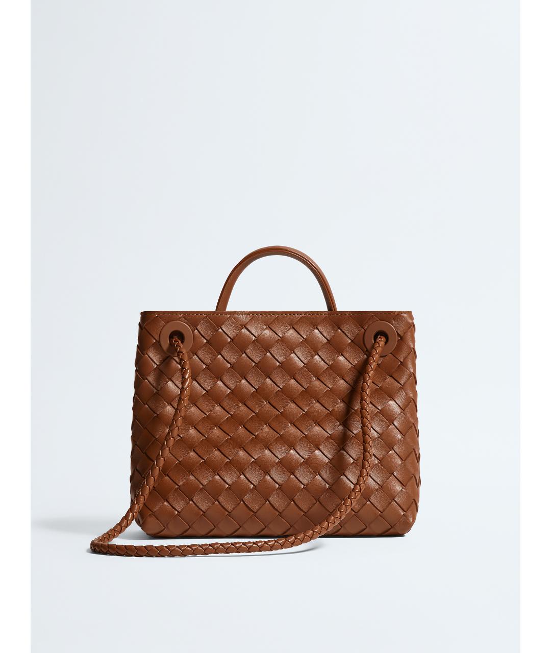 BOTTEGA VENETA Коричневая кожаная сумка тоут, фото 5