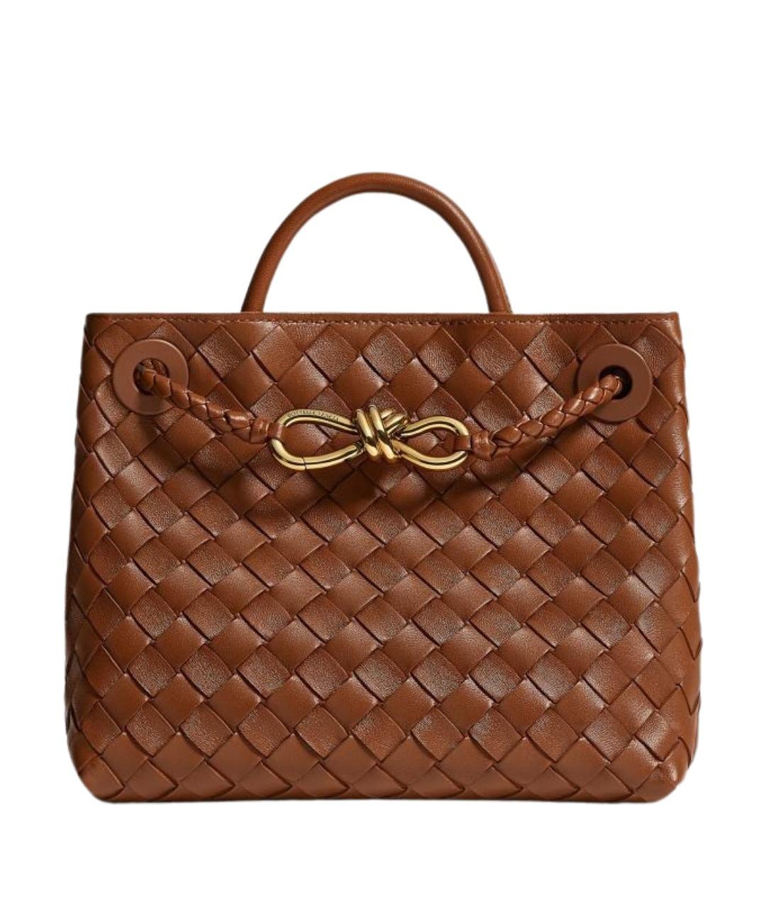 BOTTEGA VENETA Коричневая кожаная сумка тоут, фото 1