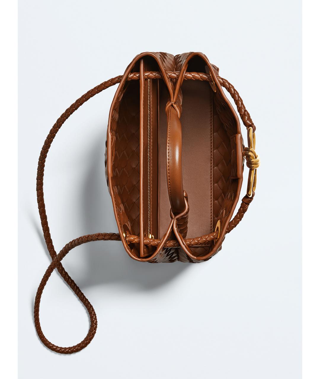 BOTTEGA VENETA Коричневая кожаная сумка тоут, фото 3