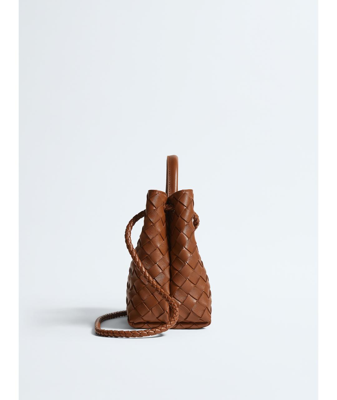 BOTTEGA VENETA Коричневая кожаная сумка тоут, фото 4