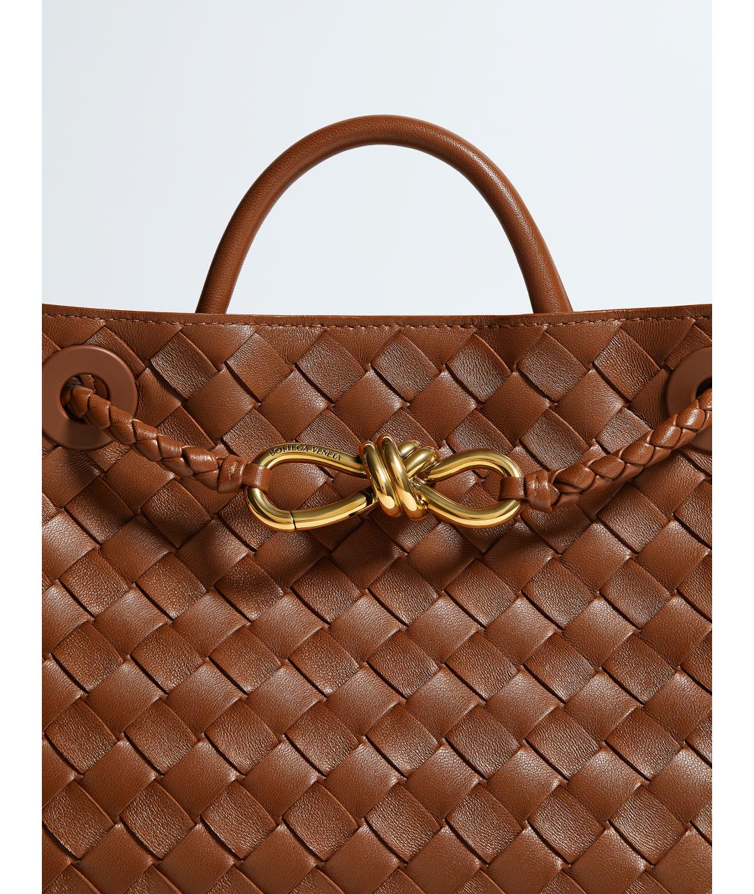 BOTTEGA VENETA Коричневая кожаная сумка тоут, фото 7