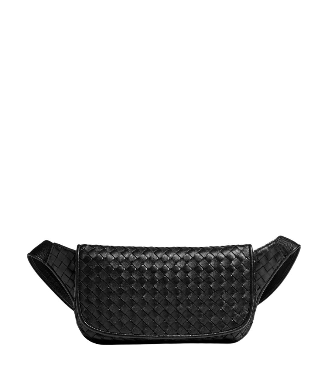 BOTTEGA VENETA Черная кожаная сумка на плечо, фото 1