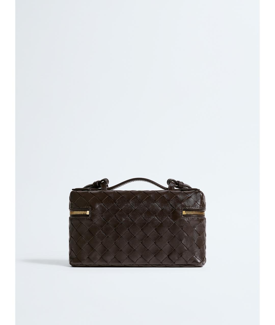 BOTTEGA VENETA Коричневая кожаная сумка через плечо, фото 5