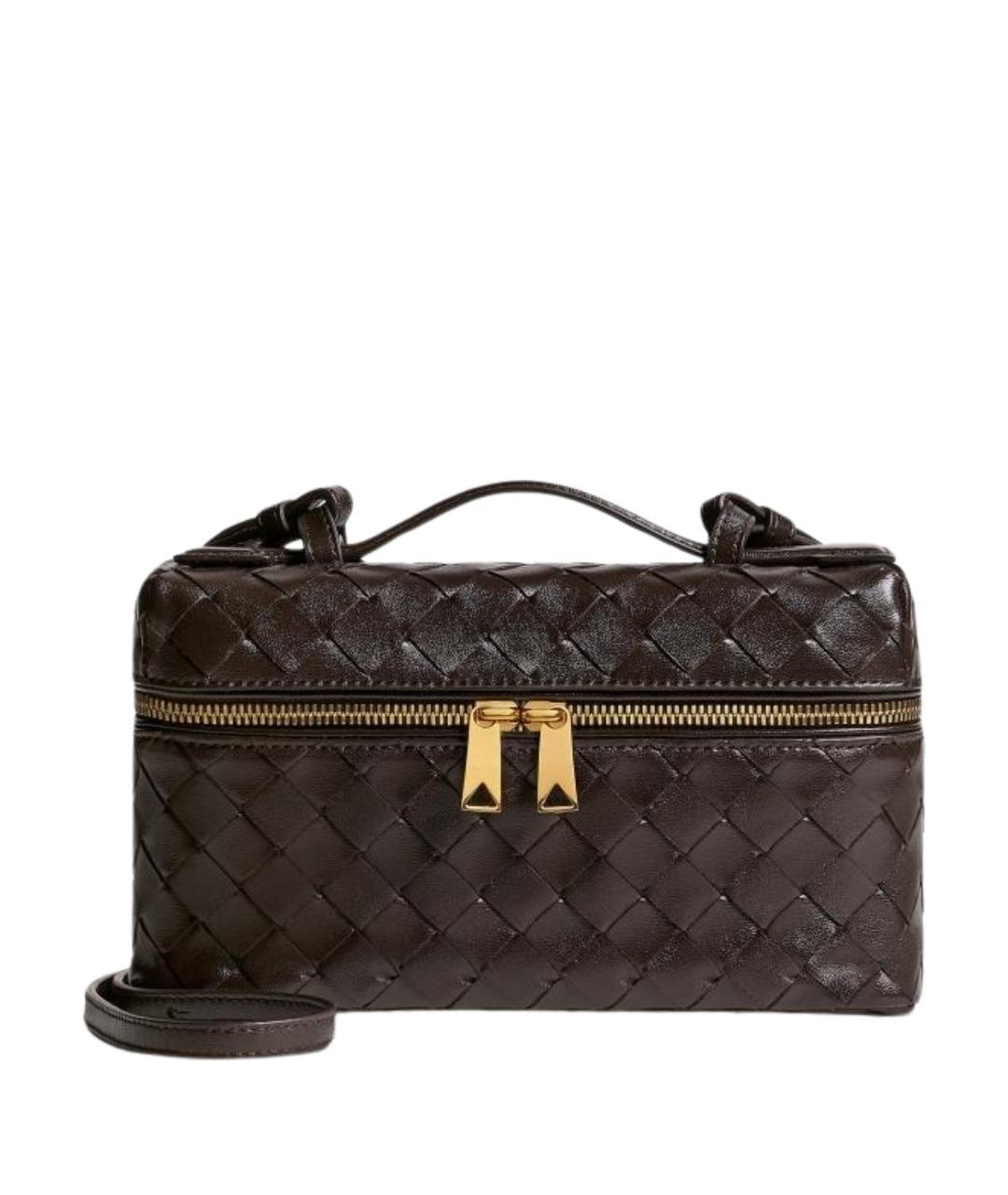 BOTTEGA VENETA Коричневая кожаная сумка через плечо, фото 1