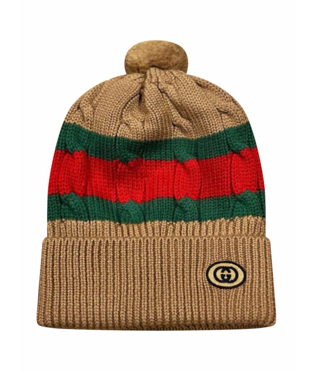 GUCCI Коричневая шапка, фото 1